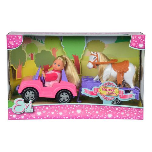 Muñeca Evi Love Con Suv + Transporte Pony