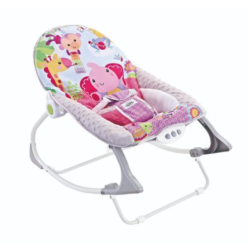 Silla Mecedora Para Bebé Baby Cam Con Vibrador Bouncer Rosado