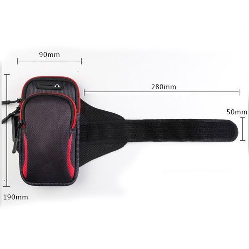 Bolso Porta Celular Deportivo Brazo Brazalete Con Correa Cel- rojo