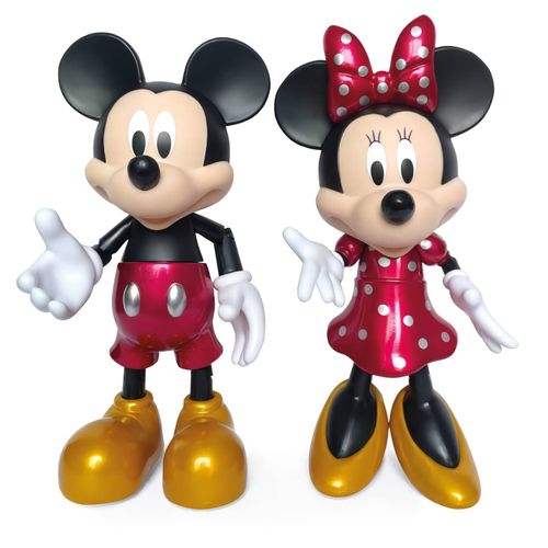 Set de Figuras Articulables Mickey Mouse y Minnie Mouse  MM-2D100