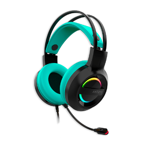 Audífono Gamer C/ Micrófono Antryx Iris-K Turquesa 7.1 Usb Agh-7100kte