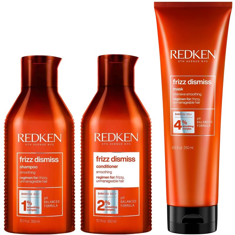 Shampoo-300ml---Acondicionador---Mascarilla-Redken-Frizz-Dismiss