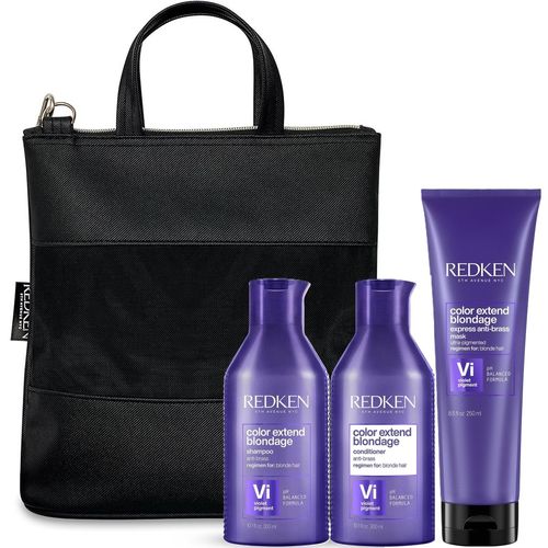 Shampoo Violeta + Conditioner + Macarilla Redken Color Extend Blondage