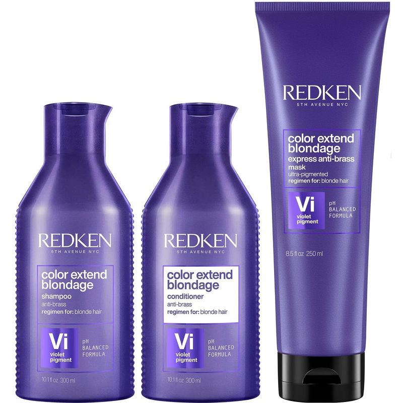 Shampoo-Violeta---Conditioner---Macarilla-Redken-Color-Extend-Blondage