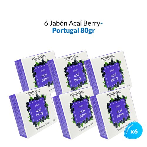 6 Jabon baya de acai 80g - Portugal