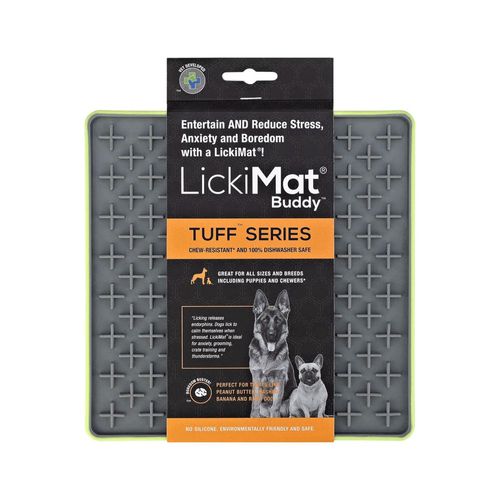 Lickimat Tuff Buddy Green Dog