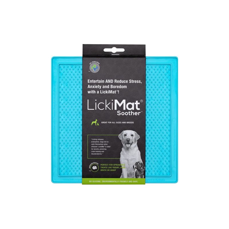 Lickimat-Soother-Turquoise-Dog