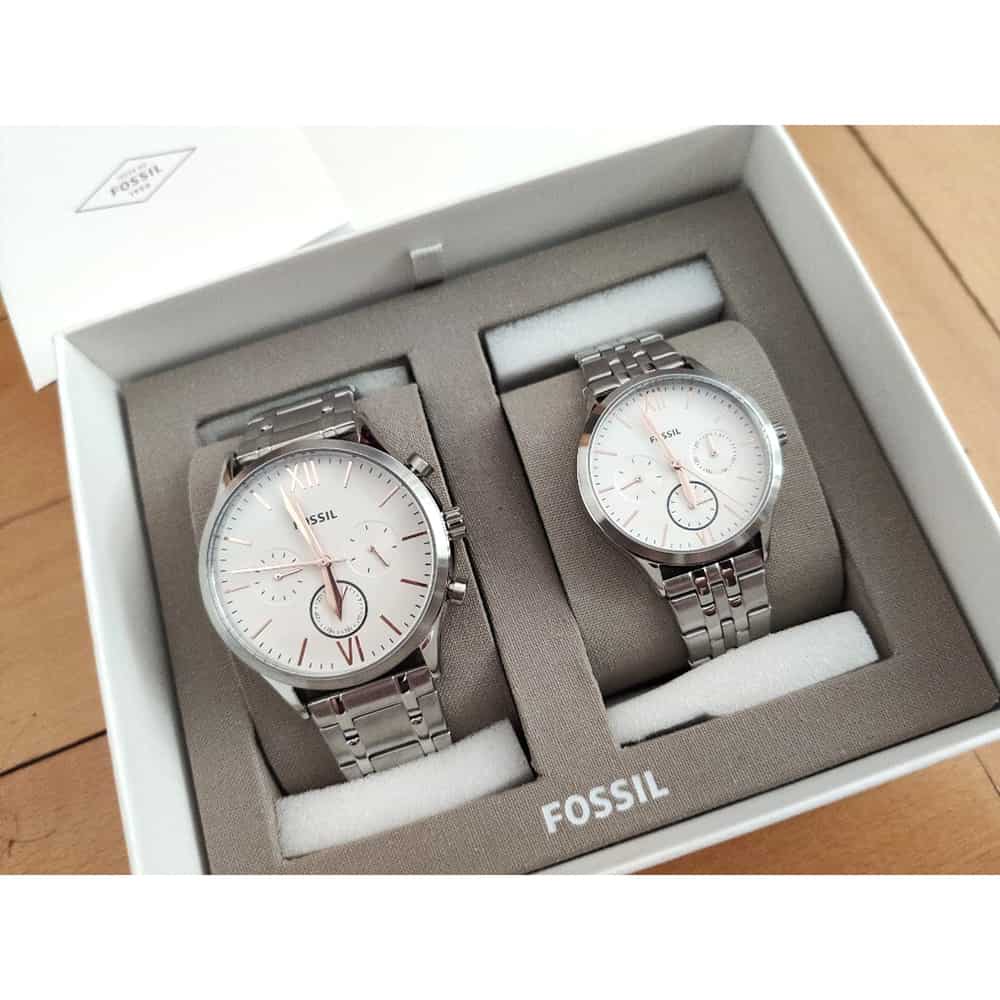 Reloj Fossil Fenmore BQ2468SET Hombre y Mujer Set 2 Relojes Acero