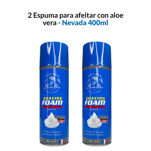 2 Espuma para afeitar con aloe vera 400ml - Nevada