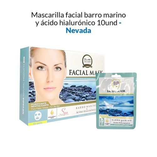 Velo facial barro marino y ácido hialurónico 10und