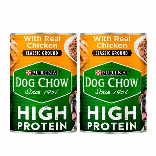 Pack Alimento para Perros DOG CHOW Todas las Etapas Todas las Razas Pollo Molido Lata 368g x 2un