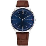 Reloj-Tommy-Hilfiger-Cooper-1791514-Correa-de-Cuero-Marron-Dial-Azul