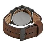Reloj-Fossil-Machine-FS5251SET-Fecha-Cronometro-Acero-Inoxidable-con-Pulsera-de-Cuero-Marron