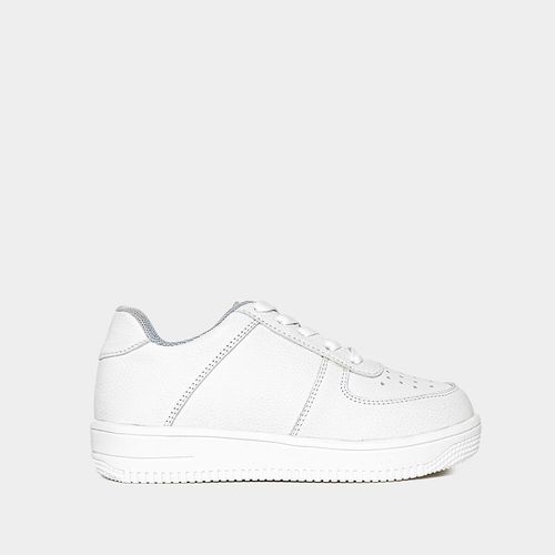 Zapatos Escolar Faena Pre Escolar Fmc-010  Cuero Blanco