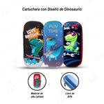 Cartuchera-Diseño-de-Dinosaurio-con-Doble-Compartimiento-para-Niños