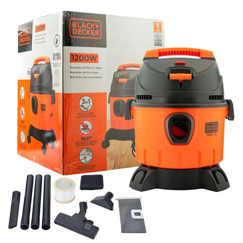 Aspiradora Seco/Húmedo 1200W 10 Litros Black + Decker BDWD10-B2C