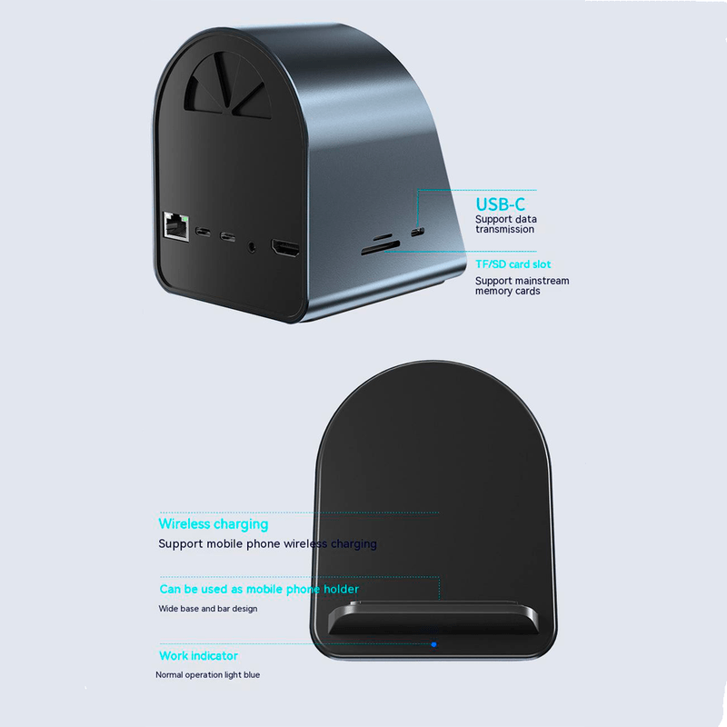 Docking-Station-multipuertos-Tipo-C-con-cargador-inalambrico---10-en-1