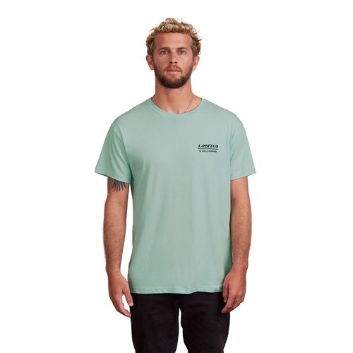 POLO BÁSICO BILLABONG MANGA CORTA LOBITOS CELESTE PARA HOMBRE