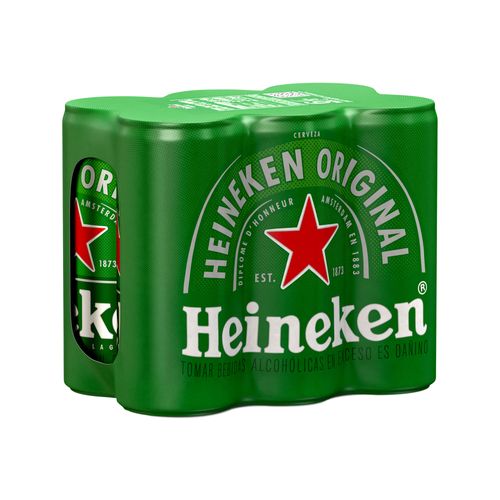 Cerveza HEINEKEN Lata 310ml Paquete 6un