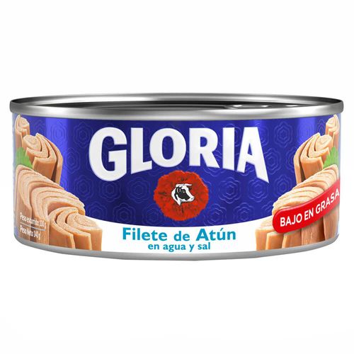 Filete de Atún en Agua y Sal GLORIA Lata 140g