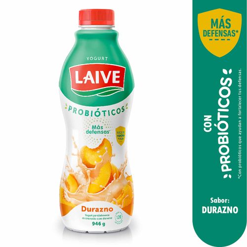 Yogurt Bebible LAIVE Bio Sabor a Durazno Botella 946g