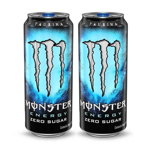 Pack Bebida Energizante MONSTER Zero Sugar Lata 473ml x 2un