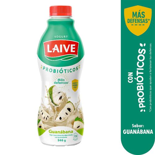 Yogurt Bebible LAIVE Bio Sabor a Guanábana Botella 946g