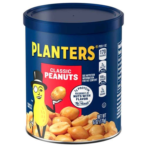 Maní Tostado con Sal PLANTERS Envase de Plástico 170g