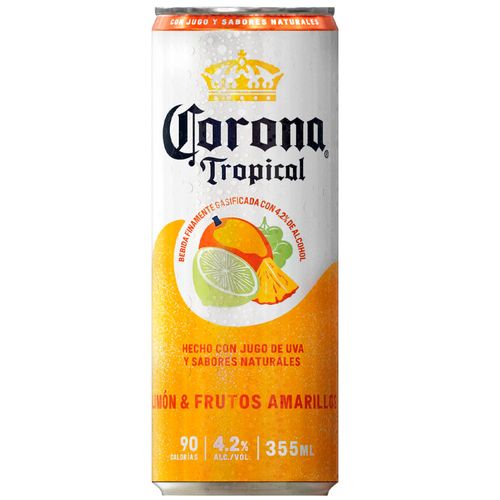 Bebida Alcohólica CORONA Seltzer Frutos Amarillos Lata 355ml