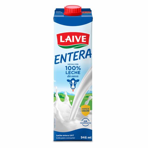 Leche LAIVE UHT Entera Tetrapack 946ml