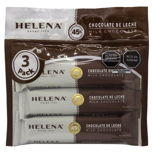 Barra de Chocolate de Leche 45% HELENA Caja 150g