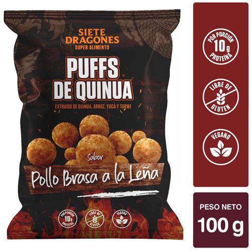 Puffs Pollo a la Brasa SIETE DRAGONES Bolsa 100g