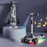 SCOOTER-PLEGABLE-PARA-NIÑOS-CON-LUCES-Y-MUSICAL-GRIS