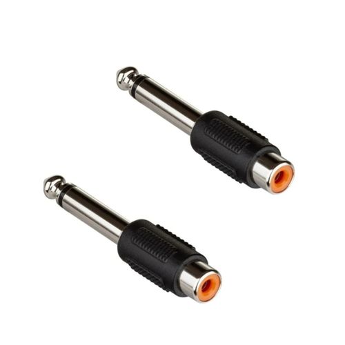 Adaptador RCA hembra A Plug Mono 6.3mm (02 Unidades)