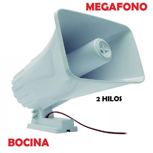 Bocina Altavoz Megafono Accesorio para Panel alarmas 12VDC 30W