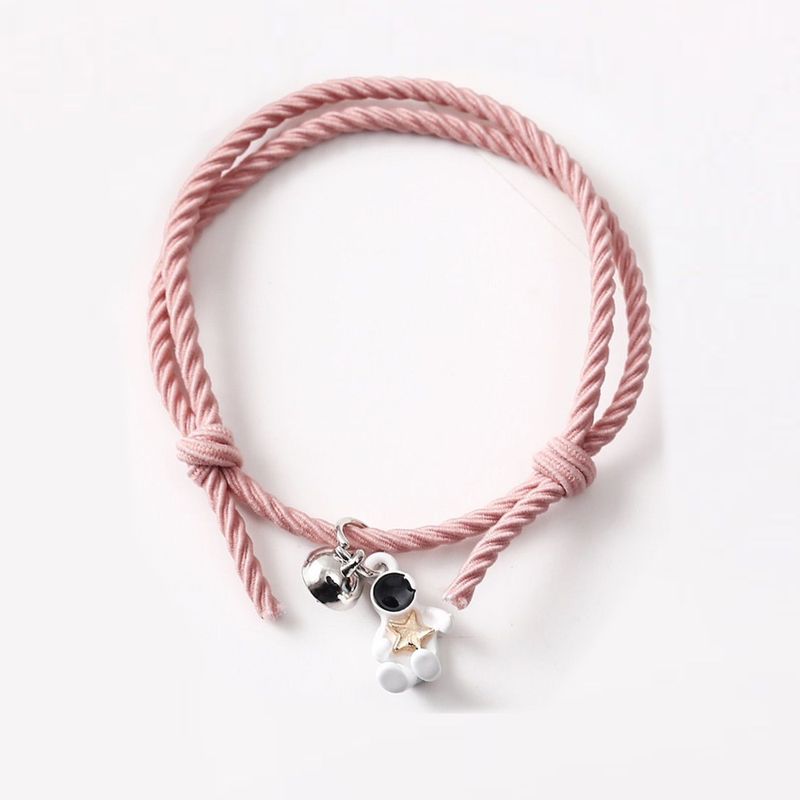 Pulsera-doble-con-iman-astronautas-para-mejores-amigos-o-parejas-rosa-y-celeste