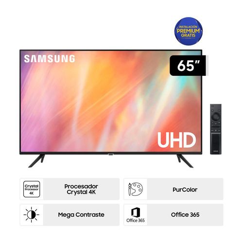 Televisor Samsung 65" AU7090 UHD 4K Smart TV 2021 UN65AU7090GXPE