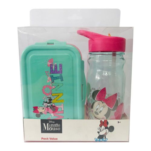 Pack Disney Botella + Taper Hermetico Minnie