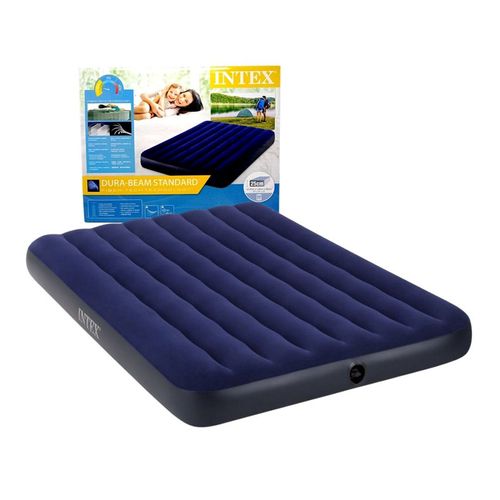 Colchón Inflable Intex 2 Plazas 137 X 191 X22 Cm Camping