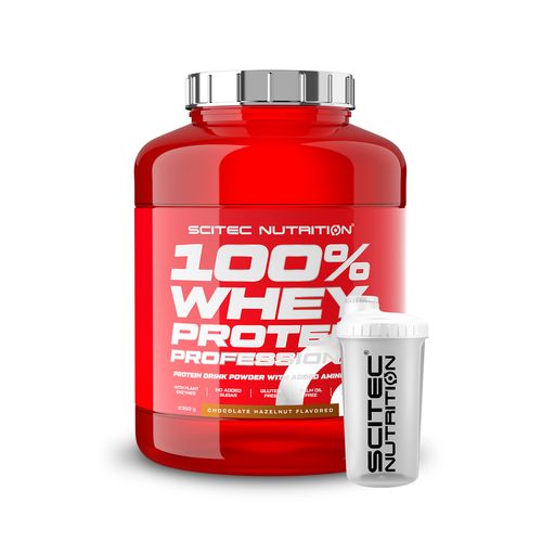 PROTEINA 100% WHEY PROFESSIONAL 5.1LB CHOCOLATE + SHAKER GRATIS - SCITEC