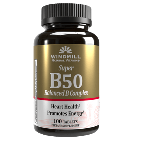 VITAMINA SUPER B-50 COMPLEX FRASCO 100 TABLETAS