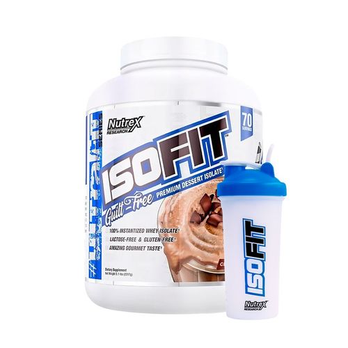 PROTEÍNA AISLADA ISOFIT 5LB CHOCOLATE + SHAKER GRATIS - NUTREX