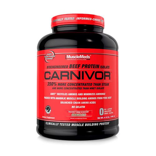 PROTEÍNA CARNIVOR 4.19LB CHOCOLATE SIN CREATINA - MUSCLEMEDS