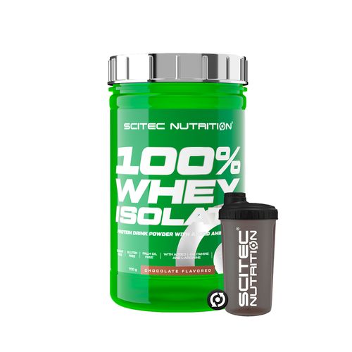 PROTEINA 100% WHEY AISLADA 1.5LB CHOCOLATE + SHAKER GRATIS - SCITEC