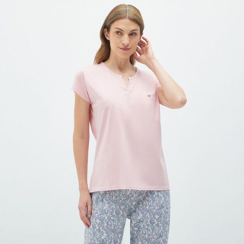 Polo Pijama Zafin Manga Corta Algodón Rosado XL