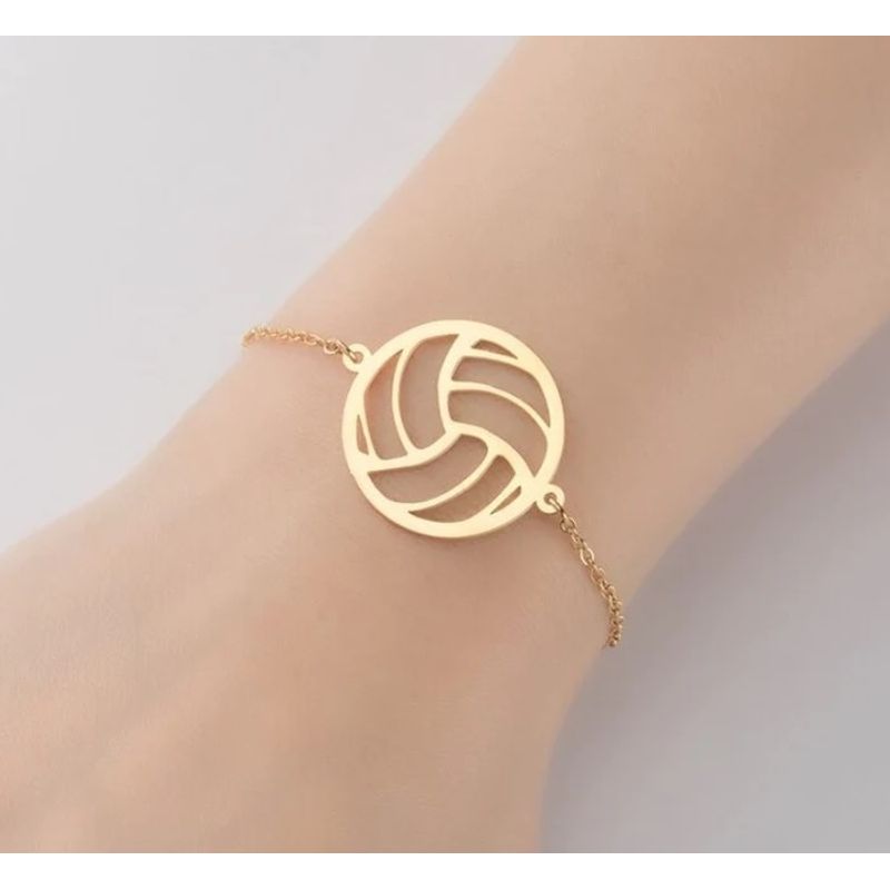 Pulsera-pelota-de-voley-dorada