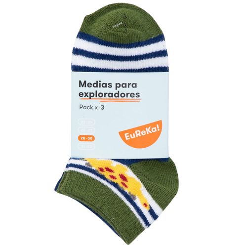 Medias Pack 3 Pares Mod2 Polialgodón EUREKA Niño