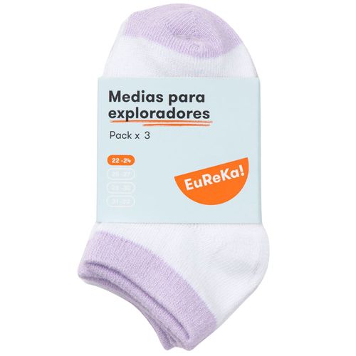 Medias Pack 3 Pares Mod2 Polialgodón EUREKA Niña