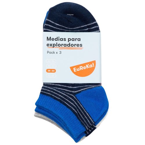 Medias Pack 3 Pares Mod2 Polialgodón EUREKA Niño