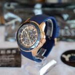 Reloj-Guess-U0485G1-Multifuncional-Correa-de-Silicona-Azul-Dorado